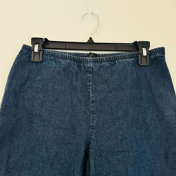 Eileen Fisher Denim Elastic Waistband Ankle Pants Size Small - Picture 8 of 9